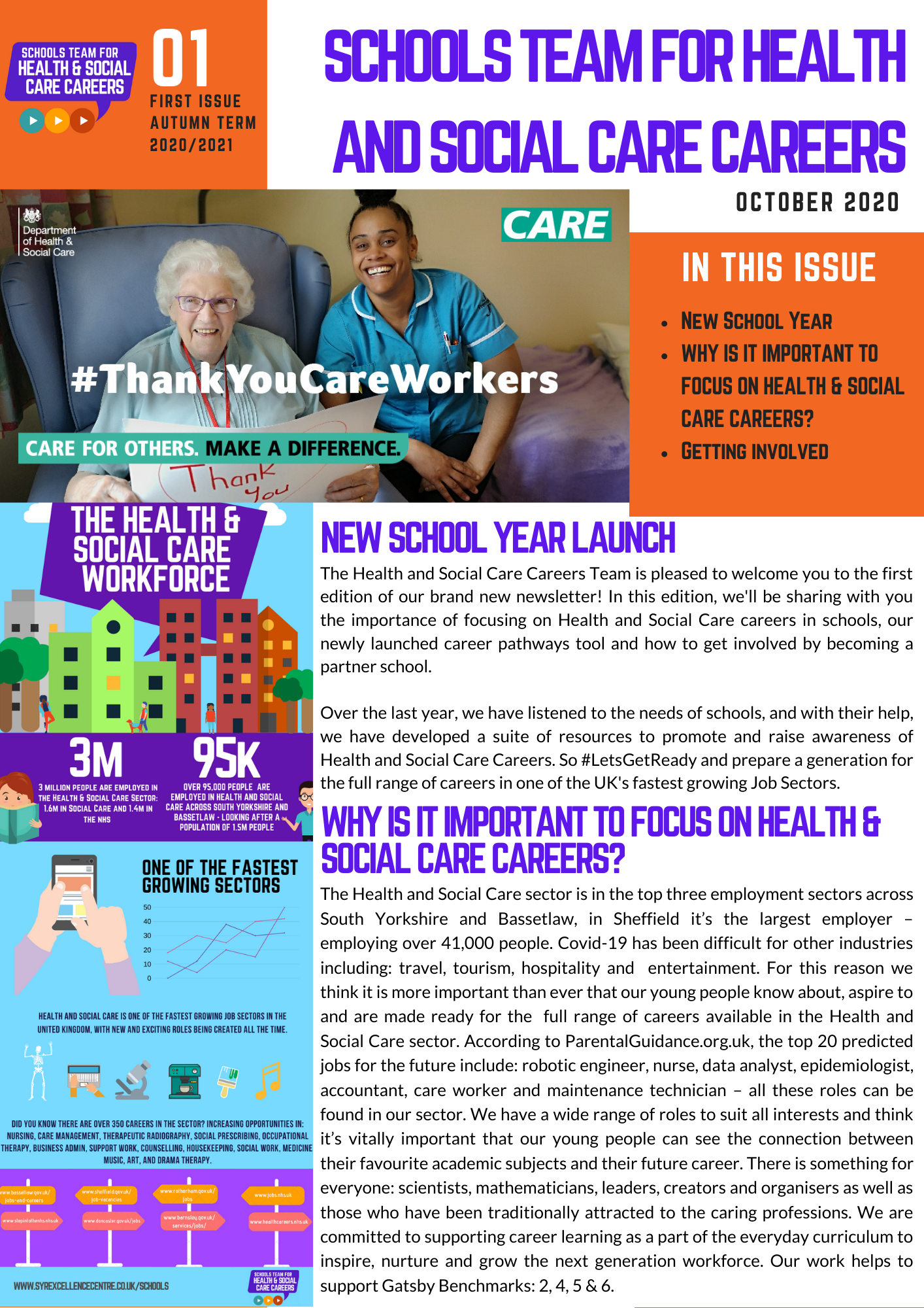 Schools Team for Health and Social Care Careers Newsletter